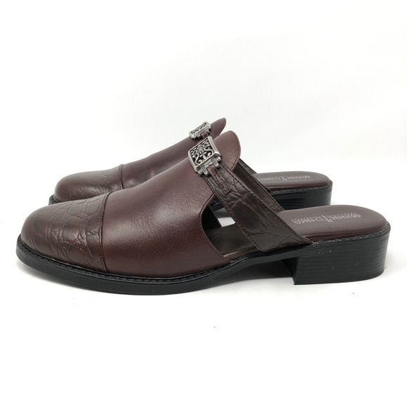 MINNETONKA 6052 Brown Leather Mules - Picture 4 of 8